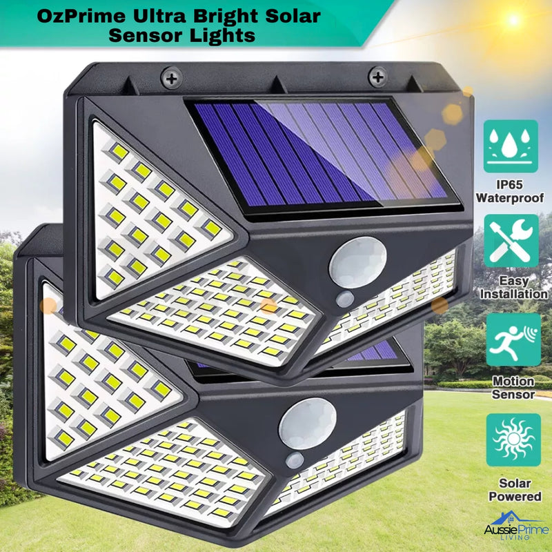 OzPrime Ultra Bright Solar Sensor Lights (100 LED)