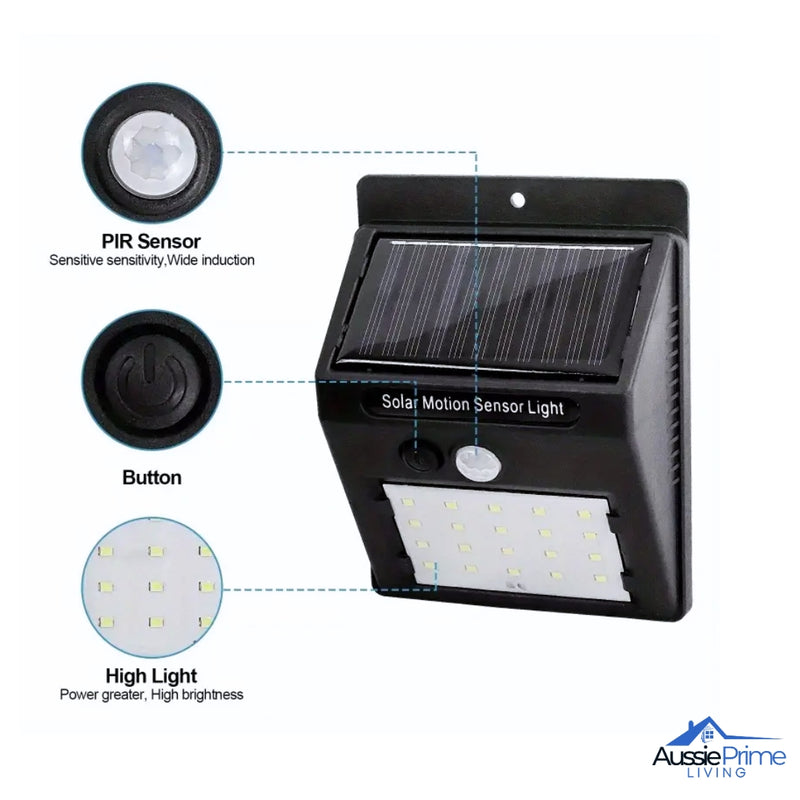 Aussie Prime Solar Generated Motion Detection Lights (Set of 4)