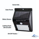 Aussie Prime Solar Generated Motion Detection Lights (Set of 4)